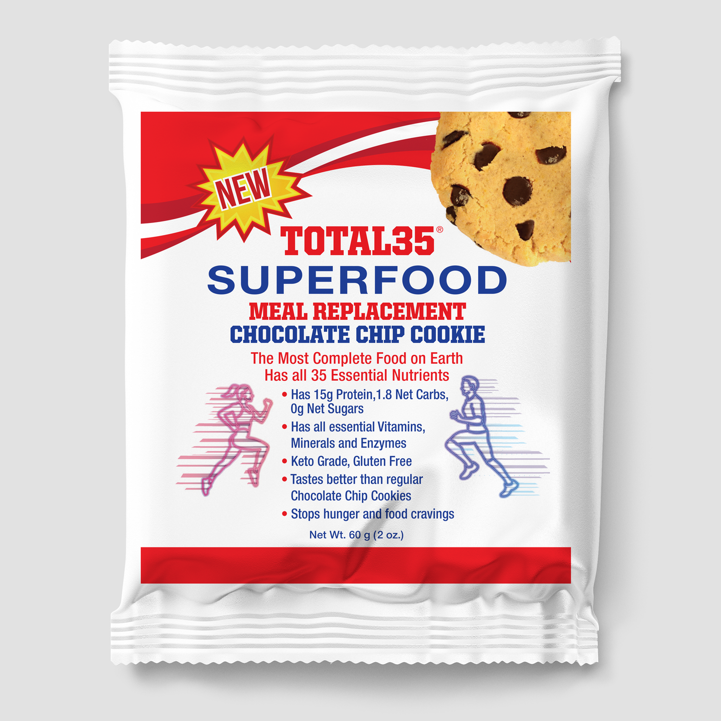 Total35® SuperFood Chocolate Chip Cookies - Case of 12